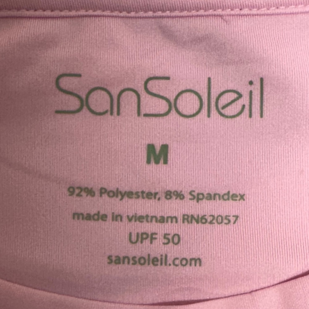 SanSoleil Pink Long-Sleeve Tennis Graphic Sun Protection Top - Picture 4 of 9
